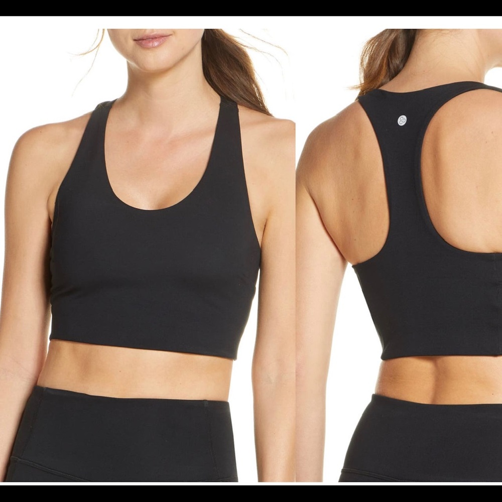 ZELLA Black Longline Racerback Sports Bra